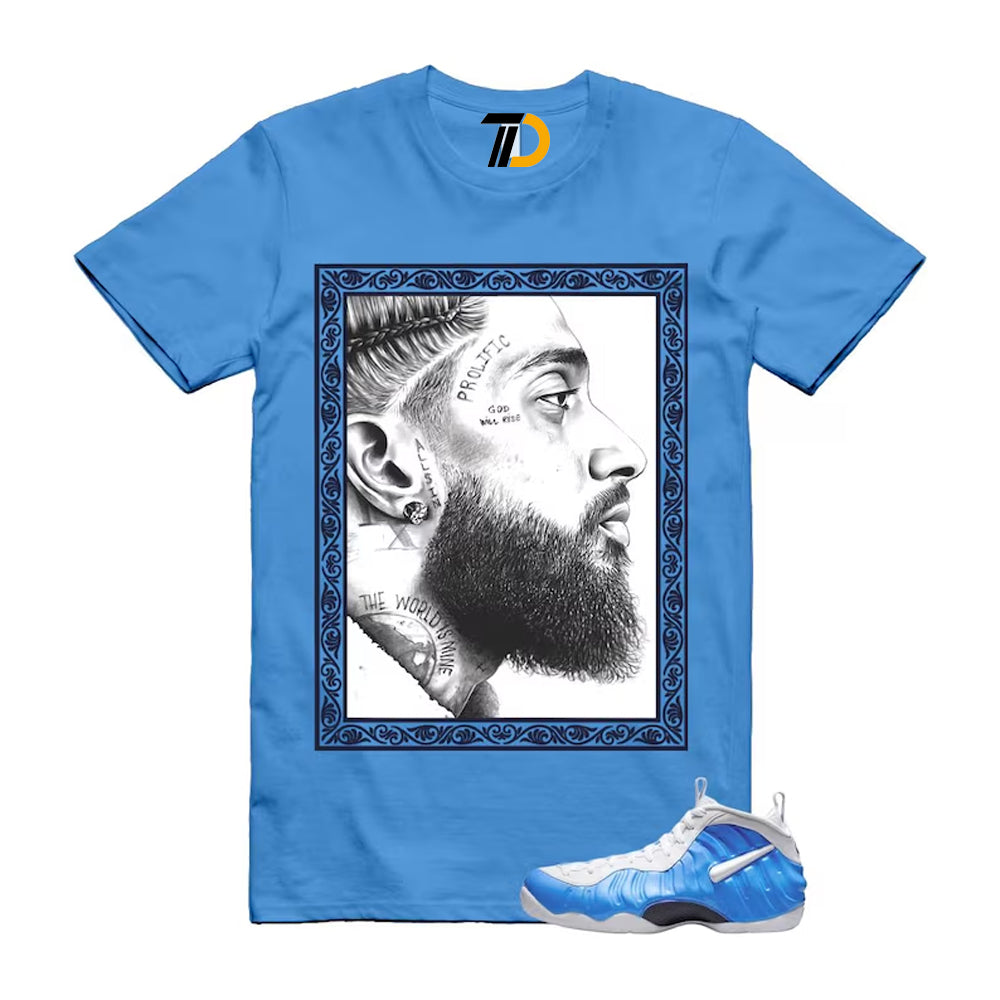 Foamposite University Blue White Midnight Navy Air Pro 2026 Shirt To Match Nip T-Shirt
