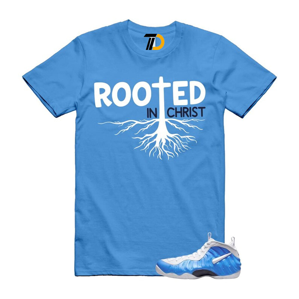 Foamposite University Blue White Midnight Navy Air Pro 2026 Shirt To Match Rooted T-Shirt