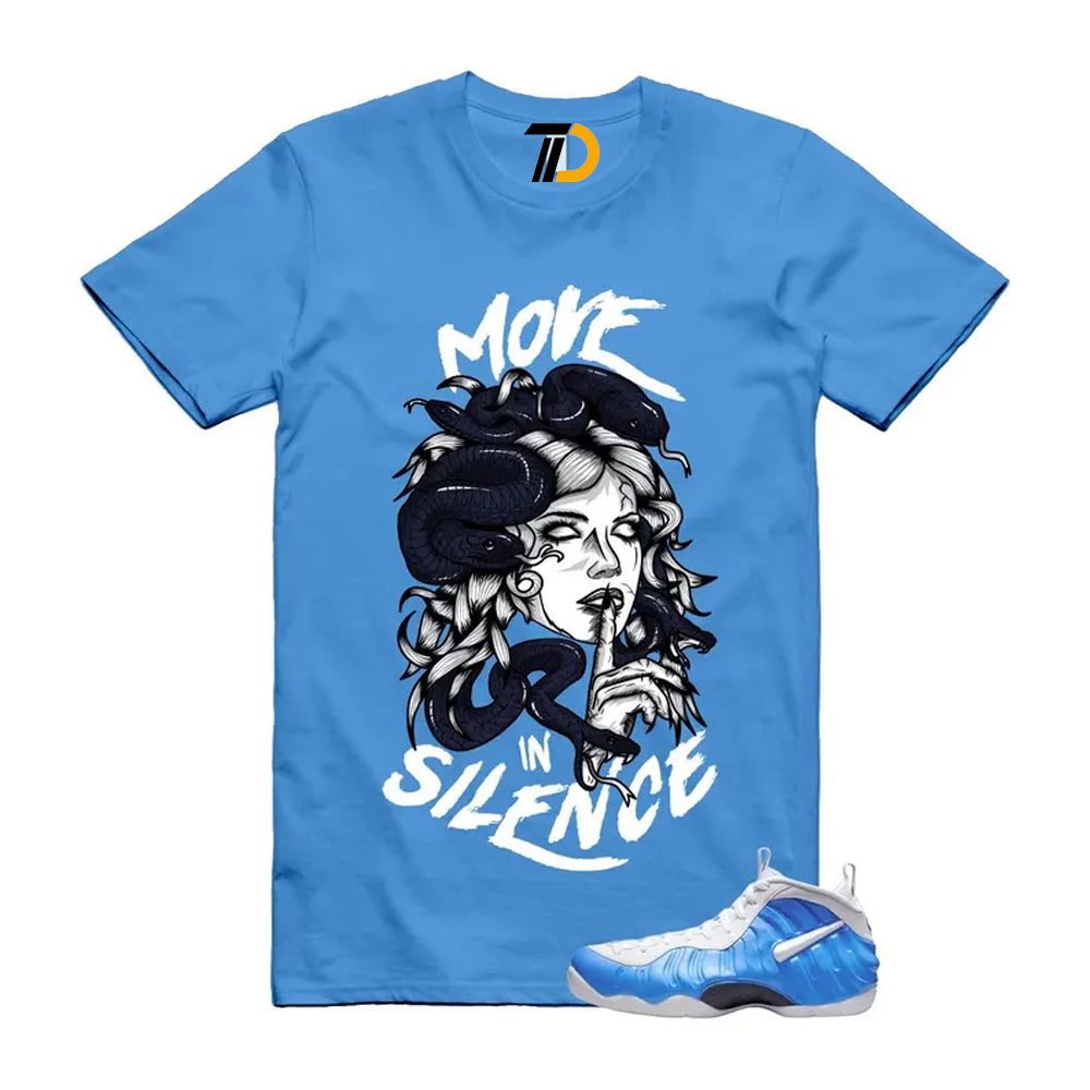 Foamposite University Blue White Midnight Navy Air Pro 2026 Shirt To Match Move In Silence T-Shirt