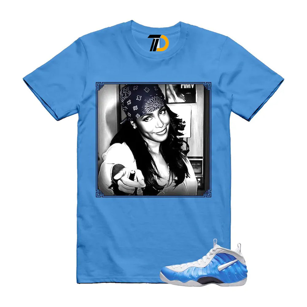 Foamposite University Blue White Midnight Navy Air Pro 2026 Shirt To Match Lyiah T-Shirt