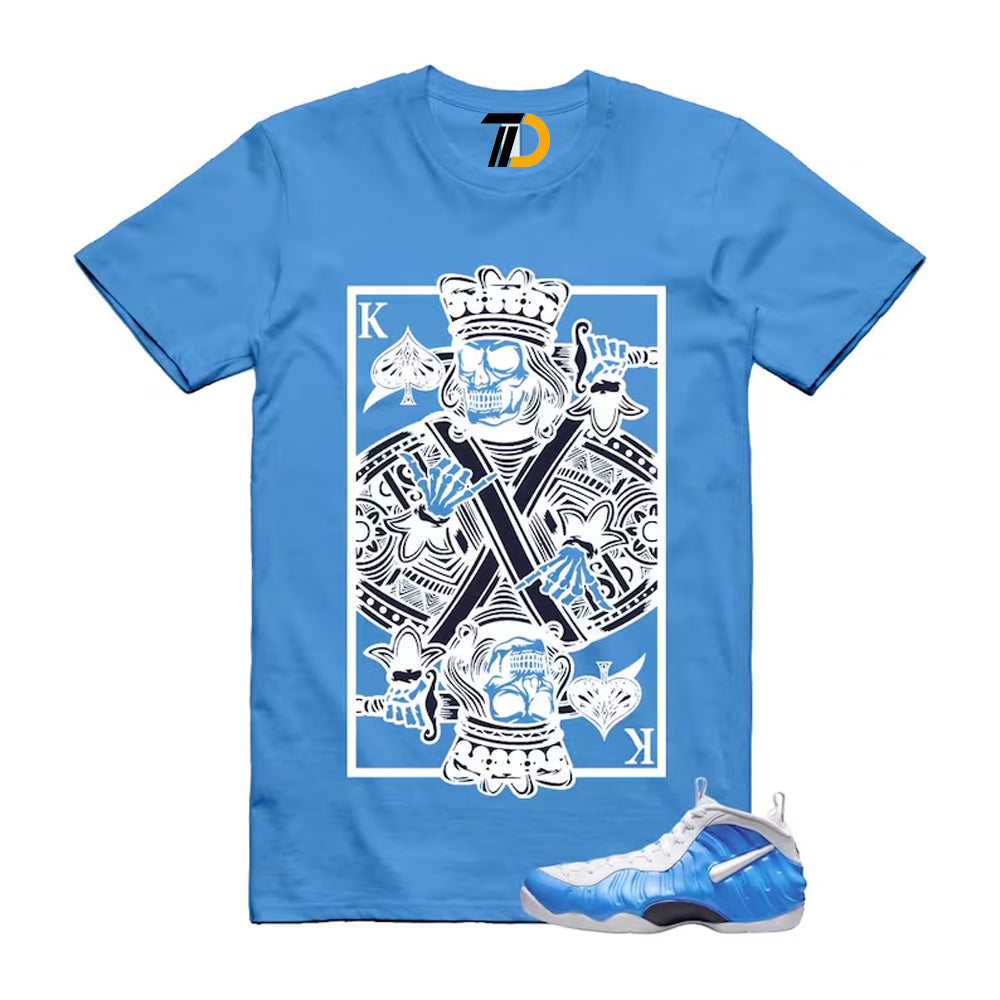 Foamposite University Blue White Midnight Navy Air Pro 2026 Shirt To Match King Card T-Shirt