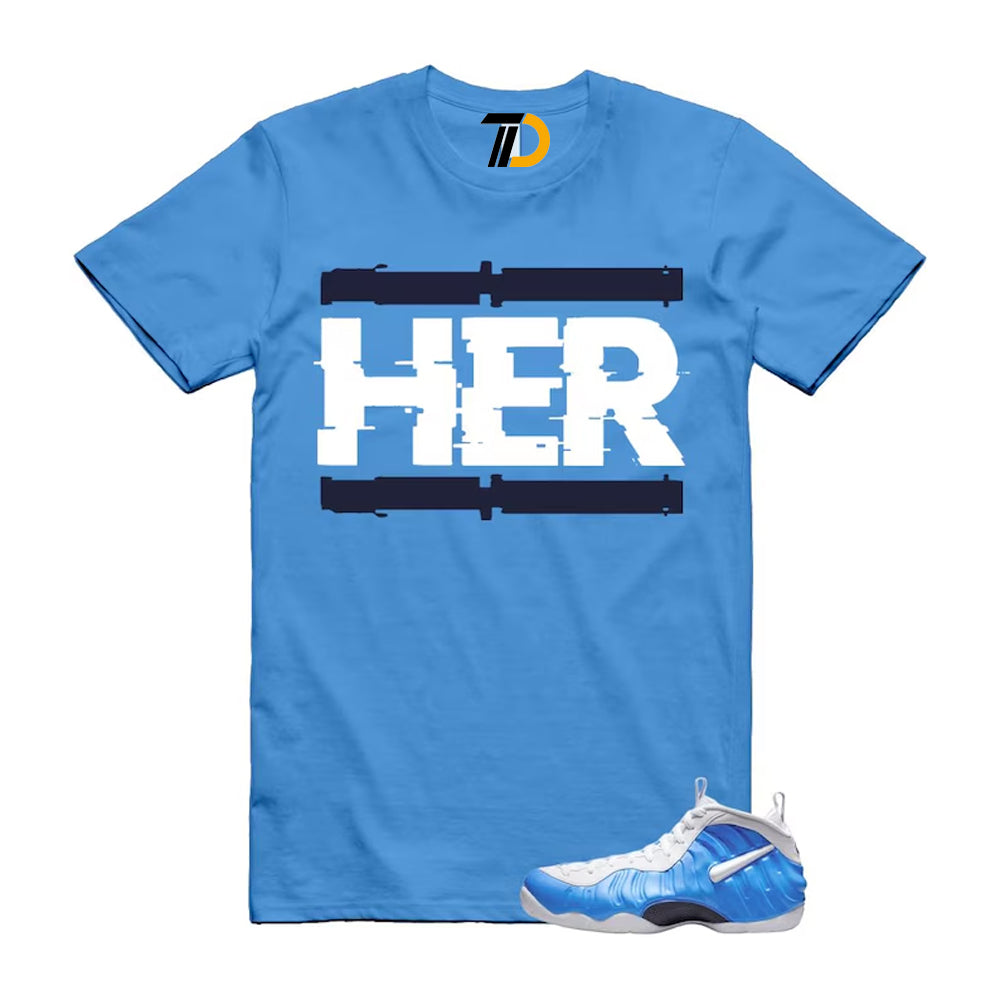 Foamposite University Blue White Midnight Navy Air Pro 2026 Shirt To Match Her T-Shirt