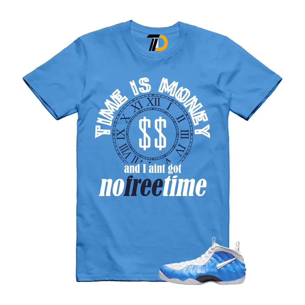 Foamposite University Blue White Midnight Navy Air Pro 2026 Shirt To Match Free Time T-Shirt