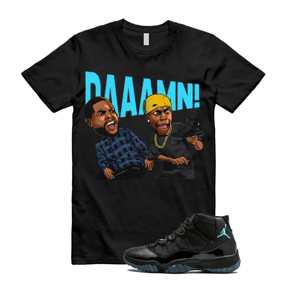 Jordan 11 Gamma Blue Shirt to Match DAAAMN 378037-006 Match Sneaker Tee