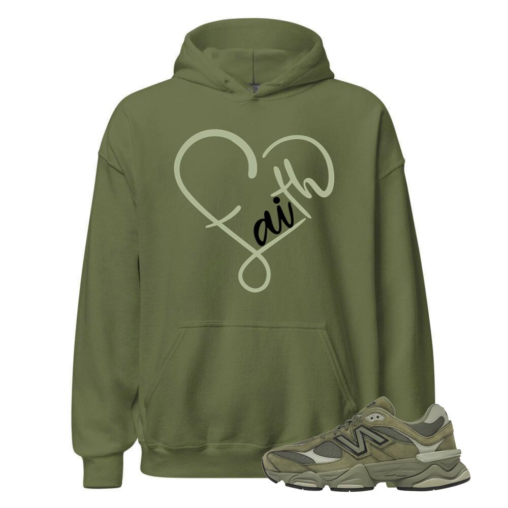 New Balance 9060 Dark Olivine Shirt to Match Faith, Hoodie U9060ZGD Match Sneaker Tee