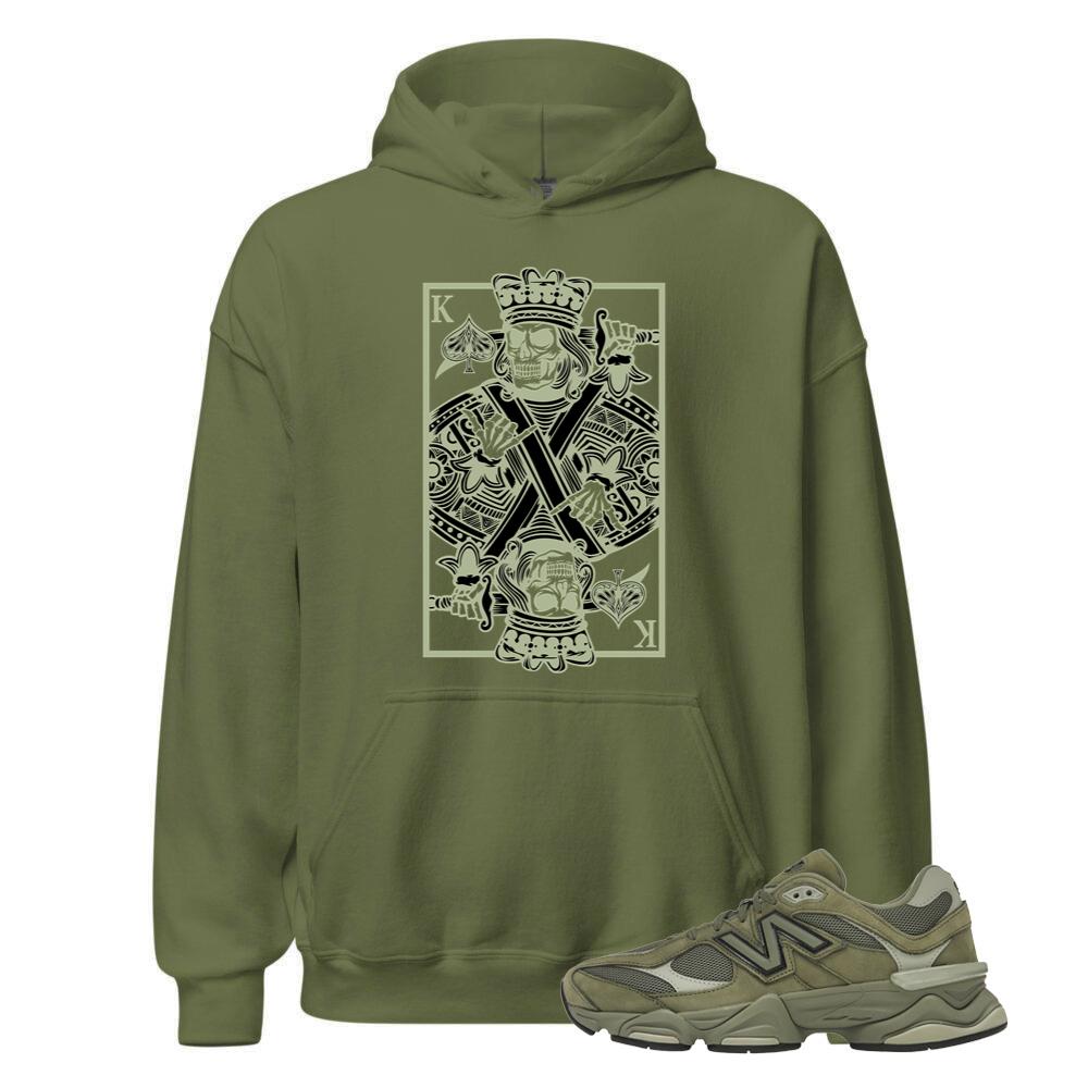 New Balance 9060 Dark Olivine Shirt to Match King Card, Hoodie U9060ZGD Match Sneaker Tee