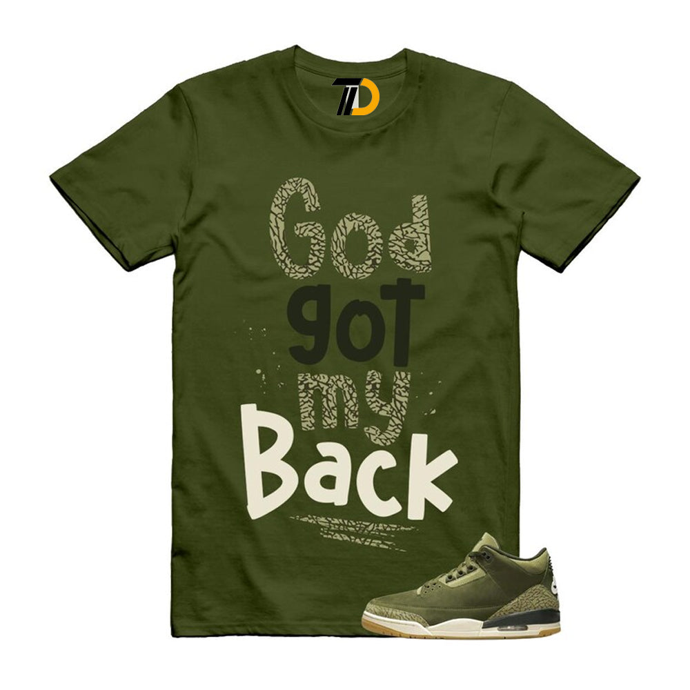 3 Family Affair Olive Sequoia Neutral Sail Shirt To Match God Got My Back Streetwear T-Shirt 2025