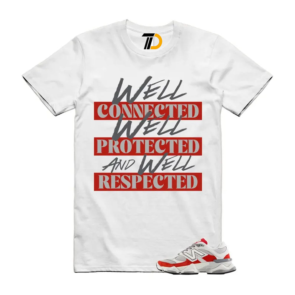 9060 White Red Grey Shirt To Match Well Streetwear T-Shirt 2025