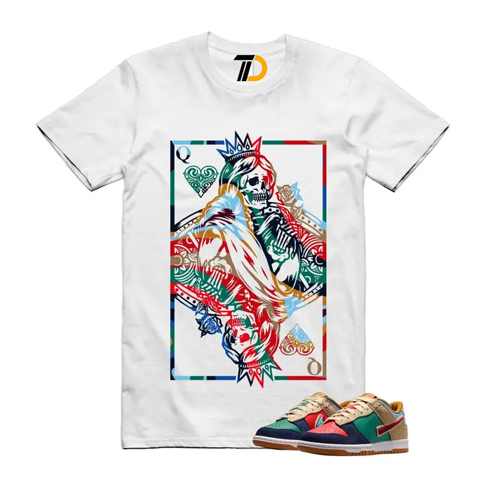 Dunk Midnight Navy Green Noise Low GS Mismatched Shirt To Match Queen Card Streetwear T-Shirt 2026