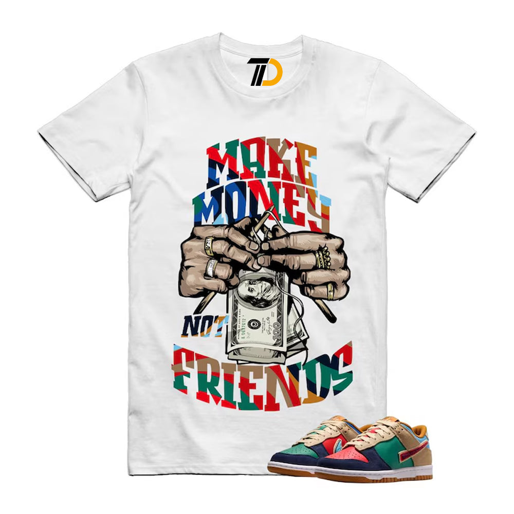 Dunk Midnight Navy Green Noise Low GS Mismatched Shirt To Match Make Money Not Friends Streetwear T-Shirt 2026