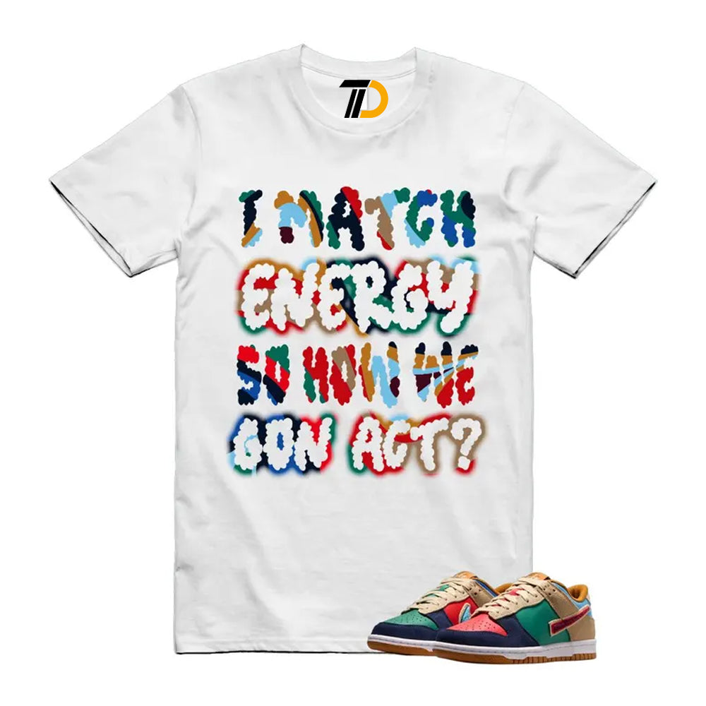 Dunk Midnight Navy Green Noise Low GS Mismatched Shirt To Match I Match Energy Streetwear T-Shirt 2026