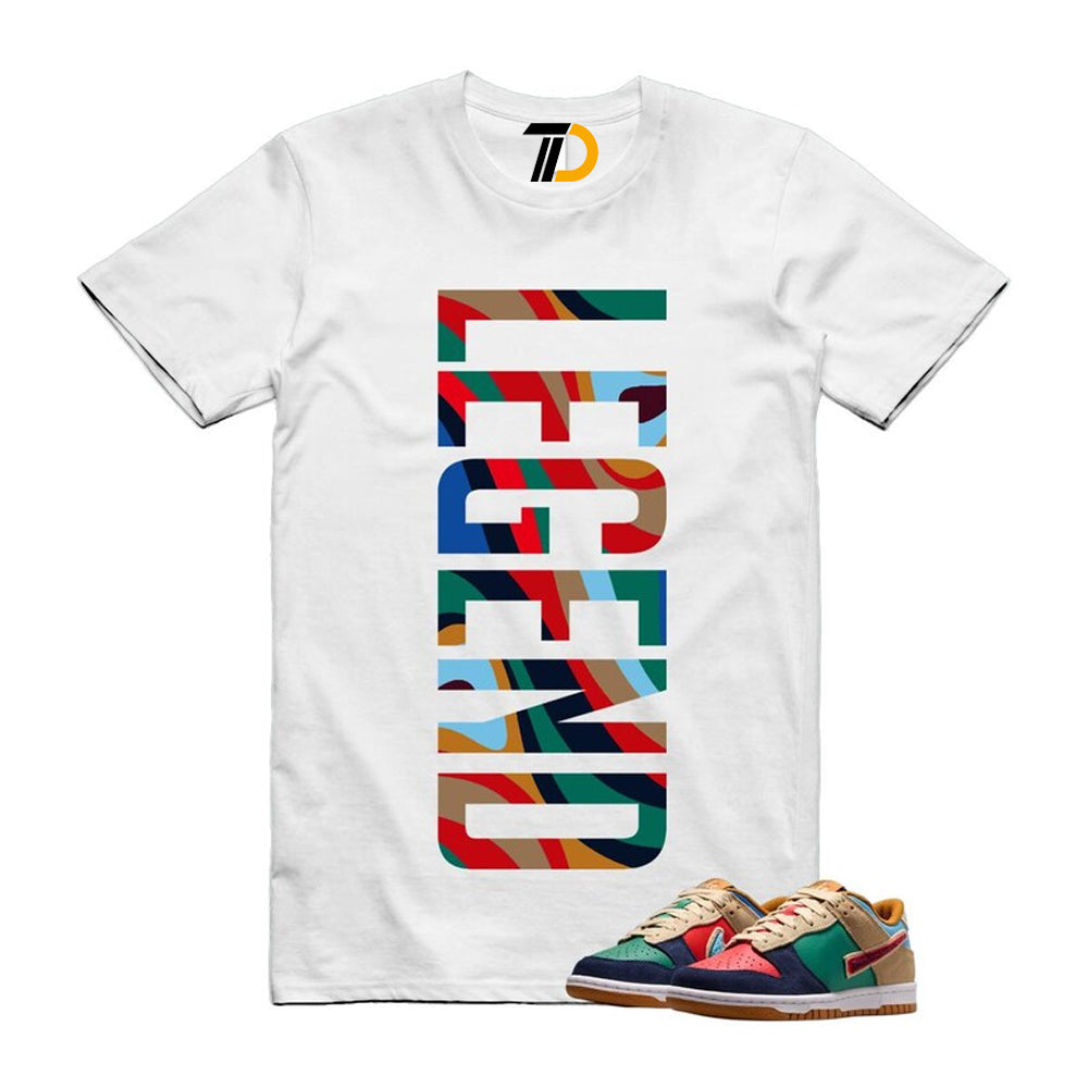 Dunk Midnight Navy Green Noise Low GS Mismatched Shirt To Match Legend Streetwear T-Shirt 2026