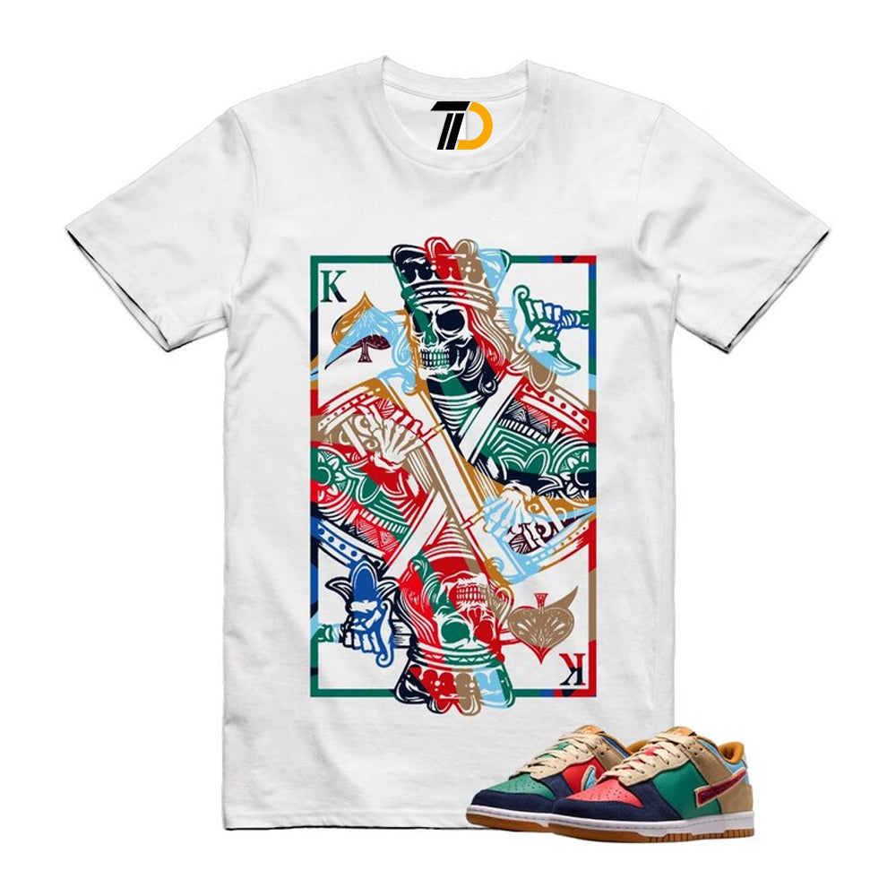 Dunk Midnight Navy Green Noise Low GS Mismatched Shirt To Match King Card Streetwear T-Shirt 2026