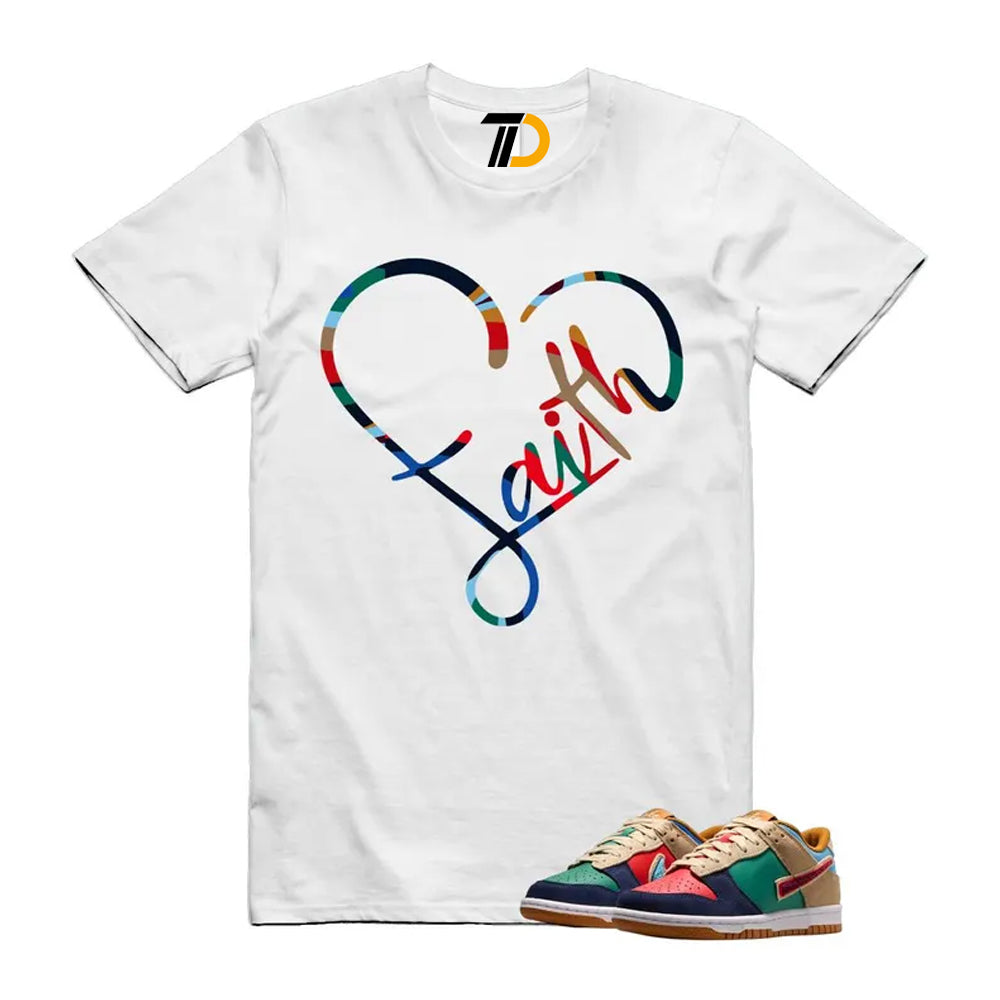 Dunk Midnight Navy Green Noise Low GS Mismatched Shirt To Match Faith Streetwear T-Shirt 2026