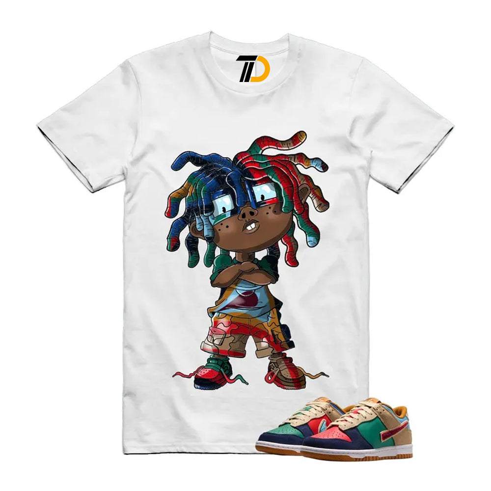 Dunk Midnight Navy Green Noise Low GS Mismatched Shirt To Match Chongo Streetwear T-Shirt 2026