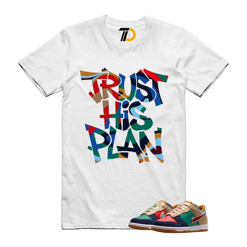 Dunk Midnight Navy Green Noise Low GS Mismatched Shirt To Match Trust His Plan Streetwear T-Shirt 2026
