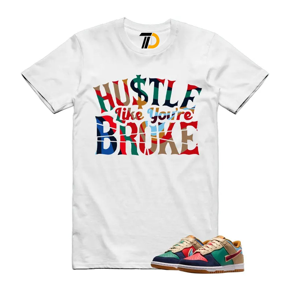Dunk Midnight Navy Green Noise Low GS Mismatched Shirt To Match Broke Streetwear T-Shirt 2026