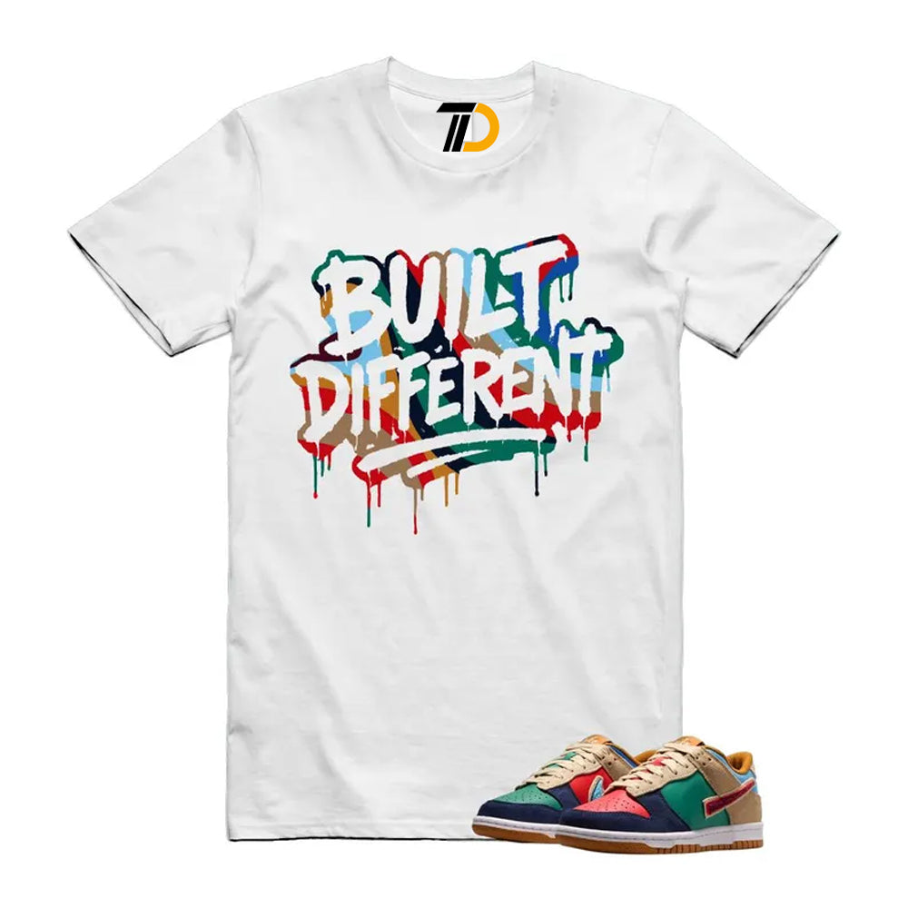 Dunk Midnight Navy Green Noise Low GS Mismatched Shirt To Match Built Different Streetwear T-Shirt 2026