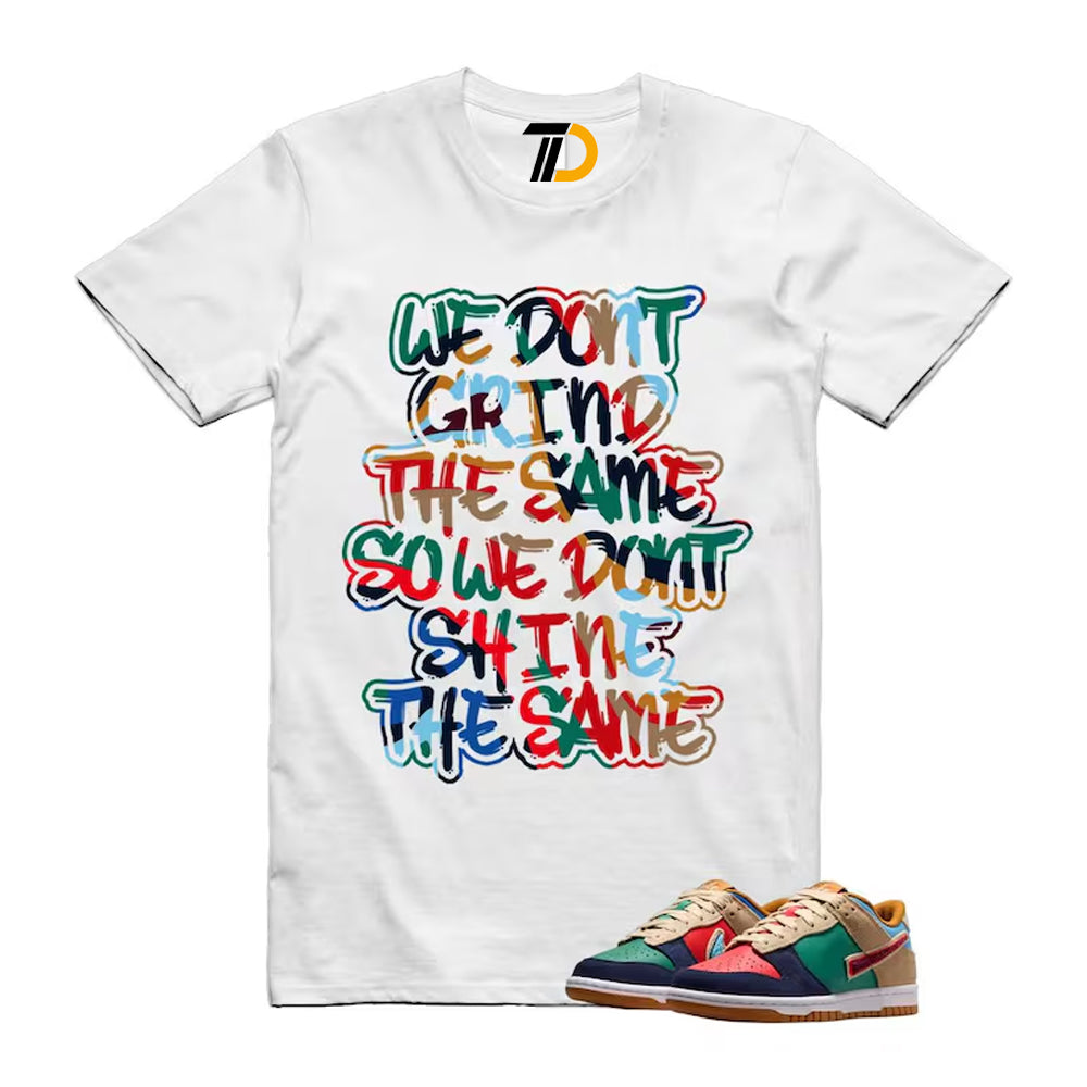 Dunk Midnight Navy Green Noise Low GS Mismatched Shirt To Match Grind Streetwear T-Shirt 2026