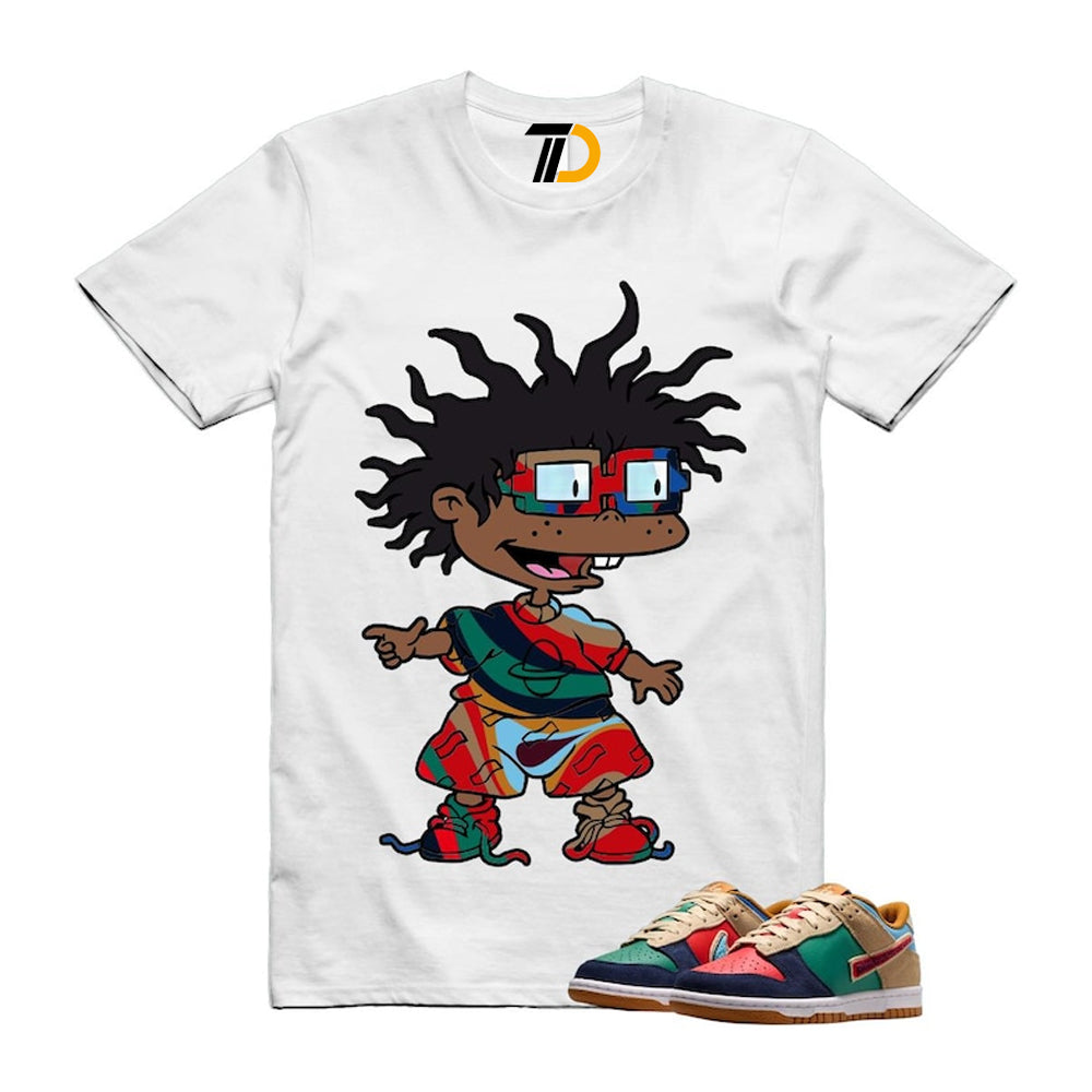 Dunk Midnight Navy Green Noise Low GS Mismatched Shirt To Match Chuckie Streetwear T-Shirt 2026