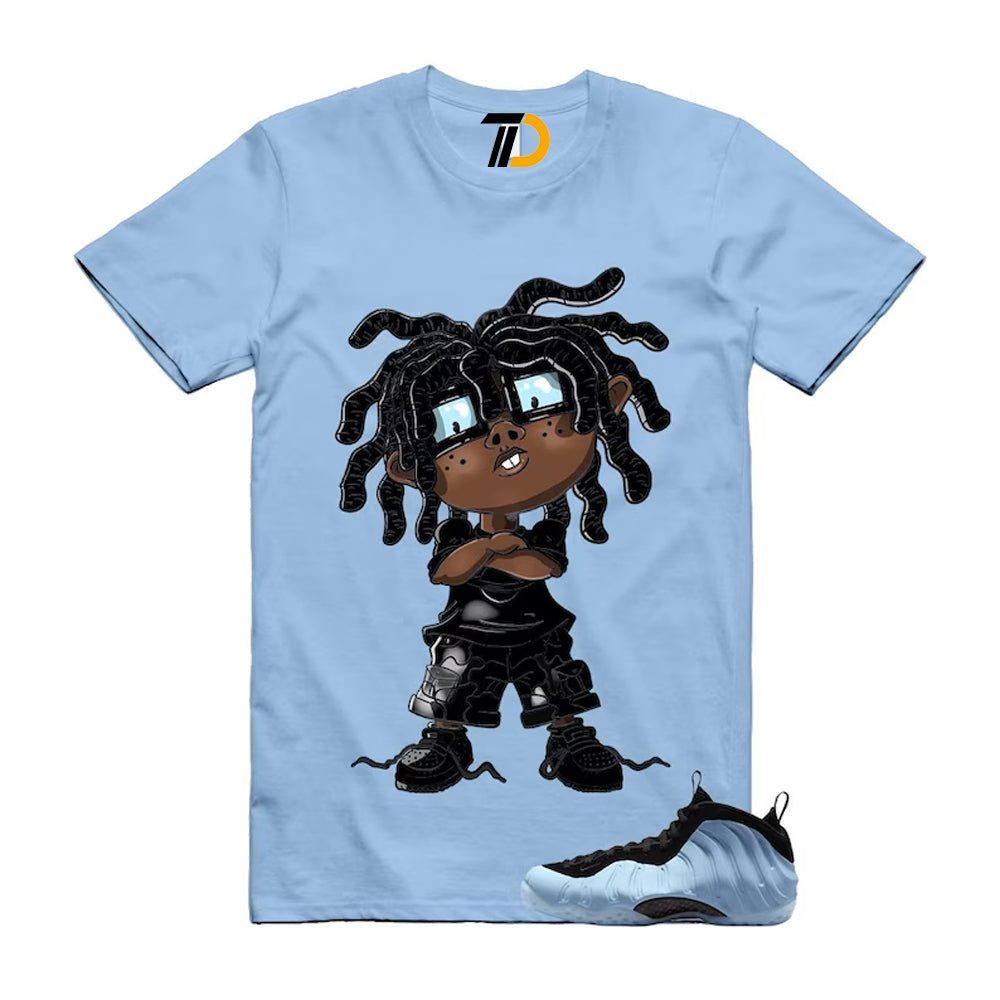 Foamposite Psychic Blue Black Air One Shirt To Match Chongo Streetwear T-Shirt 2025