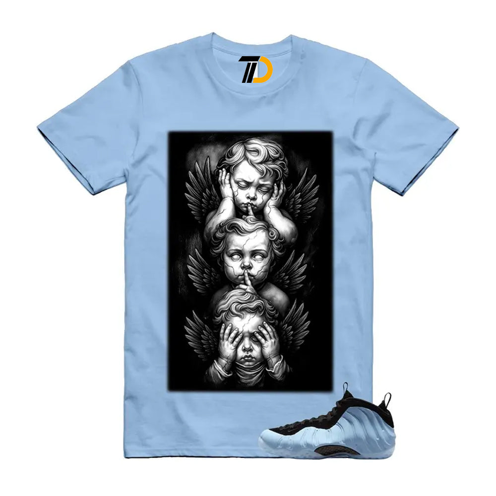 Foamposite Psychic Blue Black Air One Shirt To Match No Evil Streetwear T-Shirt 2025