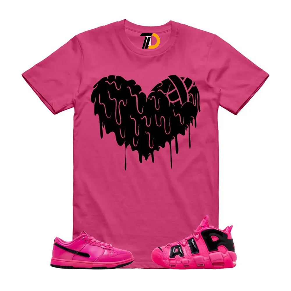 Dunk Pink Blast Black Air More Uptempo SE Low Shirt To Match Drippy Heart Streetwear T-Shirt 2026