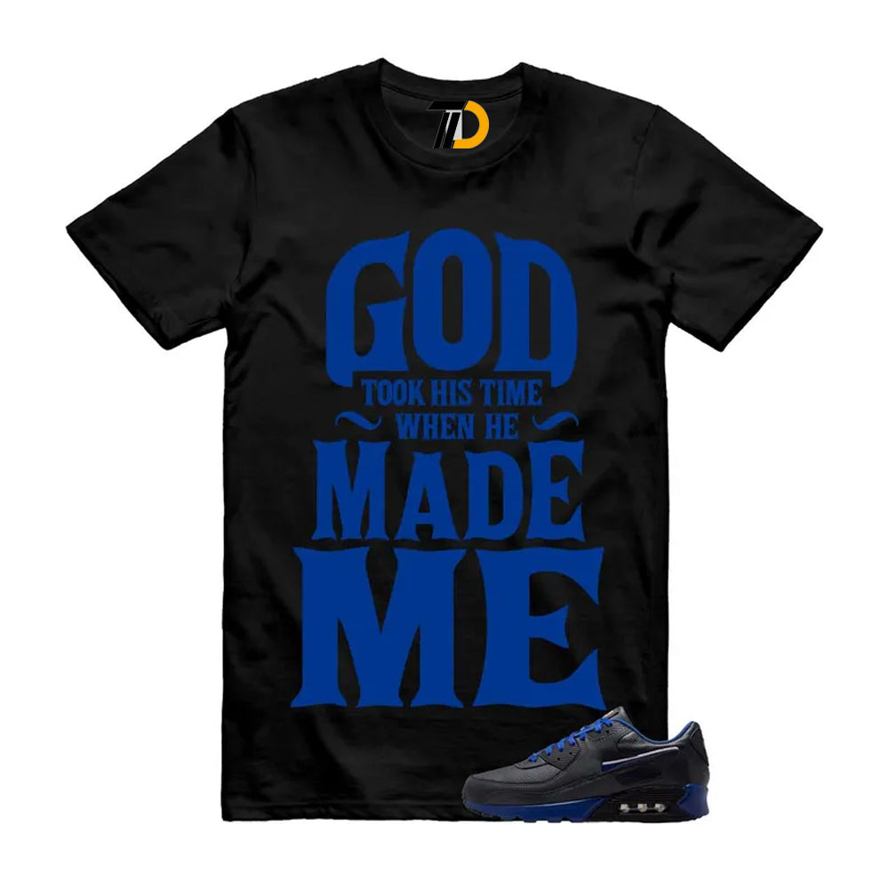 Air Max 90 Indianapolis Anthracite Black Gym Blue Shirt To Match God Took His Time Streetwear T-Shirt 2026