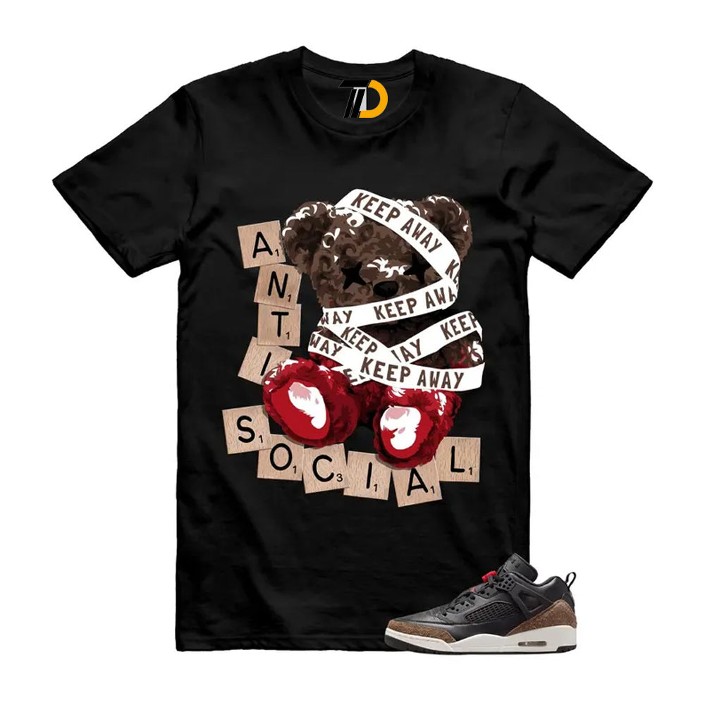 Spizike Palomino Black Phantom University Red Low Shirt To Match Anti Social Streetwear T-Shirt 2026