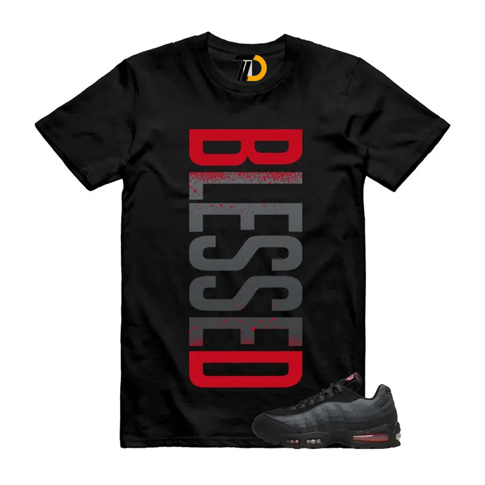 Air Max 95 Big Bubble Black Anthracite Dark Smoke Grey Red Shirt To Match Vertbls Streetwear T-Shirt 2026