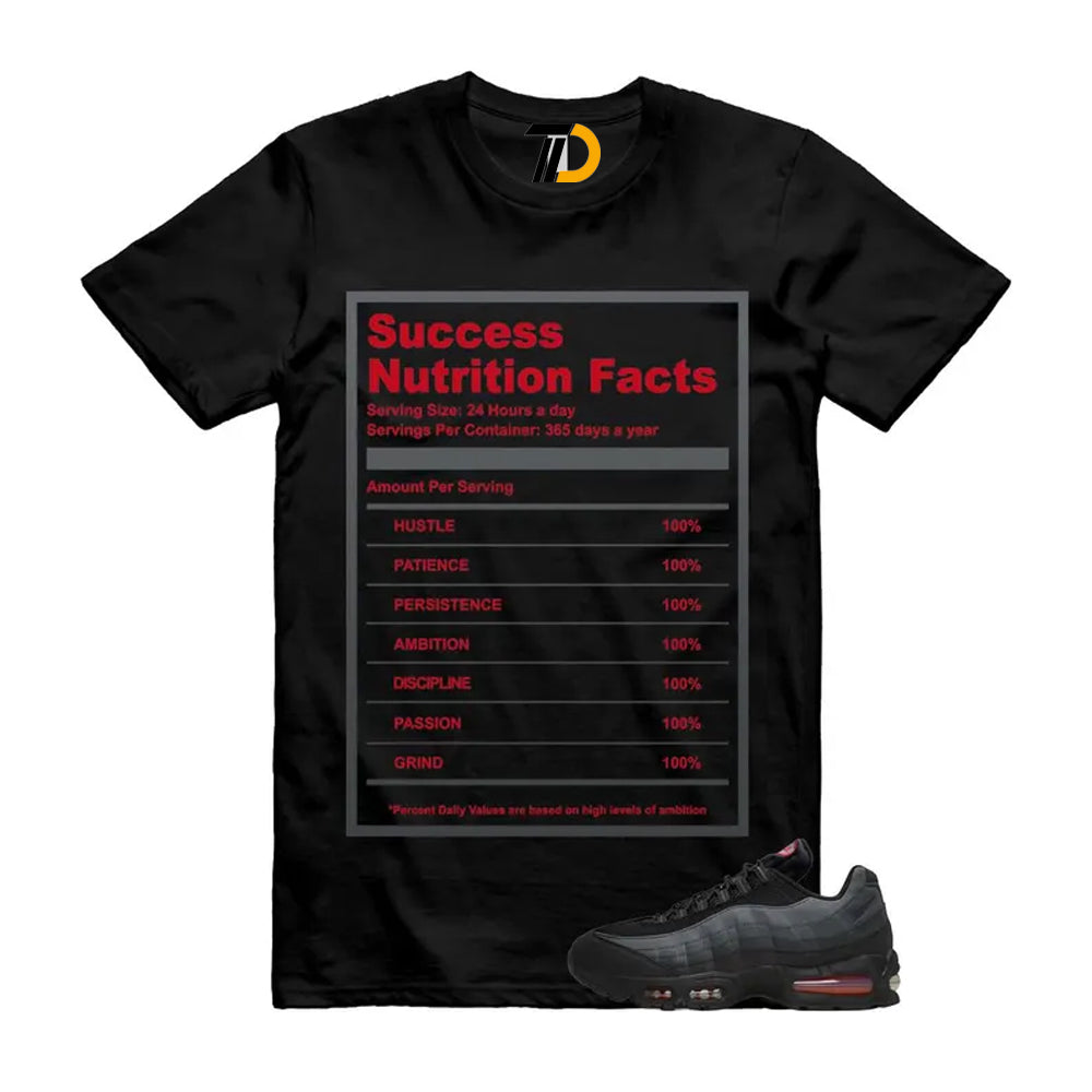 Air Max 95 Big Bubble Black Anthracite Dark Smoke Grey Red Shirt To Match Success Streetwear T-Shirt 2026