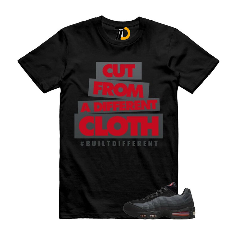 Air Max 95 Big Bubble Black Anthracite Dark Smoke Grey Red Shirt To Match Cloth Streetwear T-Shirt 2026