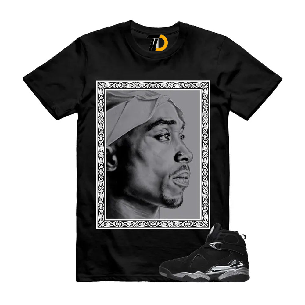 8 Chrome Grey White Shirt To Match Pac Streetwear T-Shirt 2026