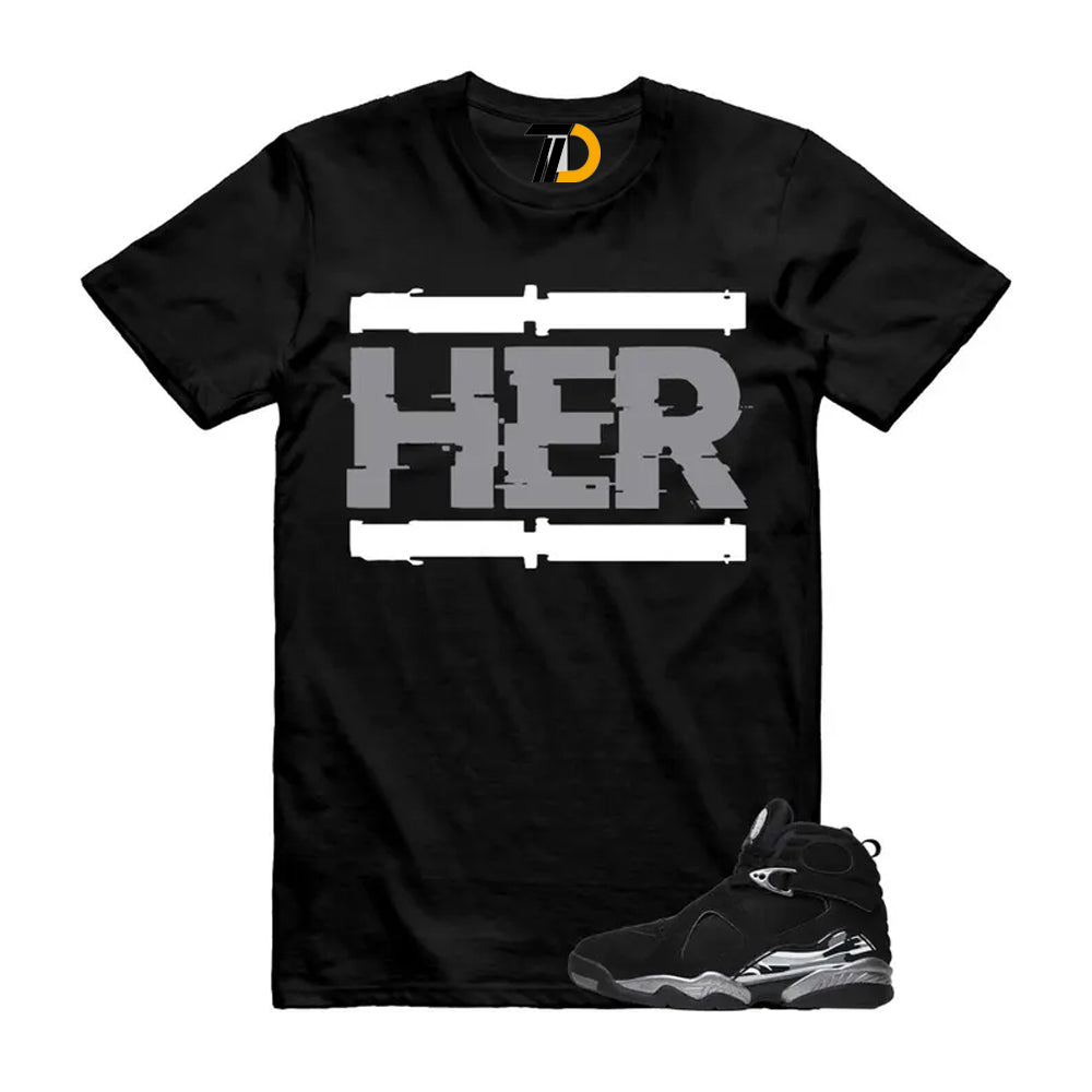 8 Chrome Grey White Shirt To Match Her Streetwear T-Shirt 2026