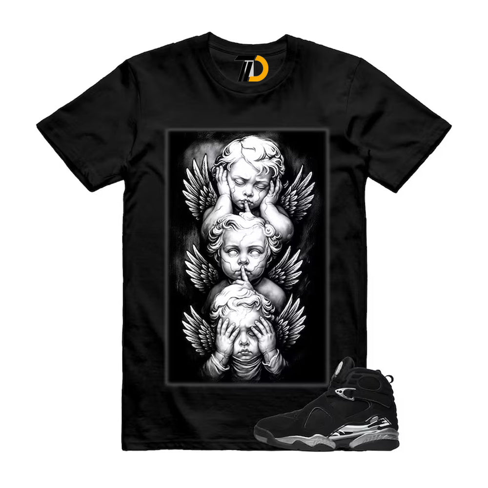 8 Chrome Grey White Shirt To Match No Evil Streetwear T-Shirt 2026