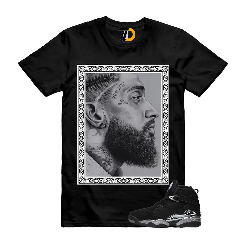 8 Chrome Grey White Shirt To Match Nip Streetwear T-Shirt 2026