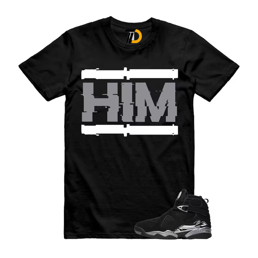 8 Chrome Grey White Shirt To Match Him Streetwear T-Shirt 2026