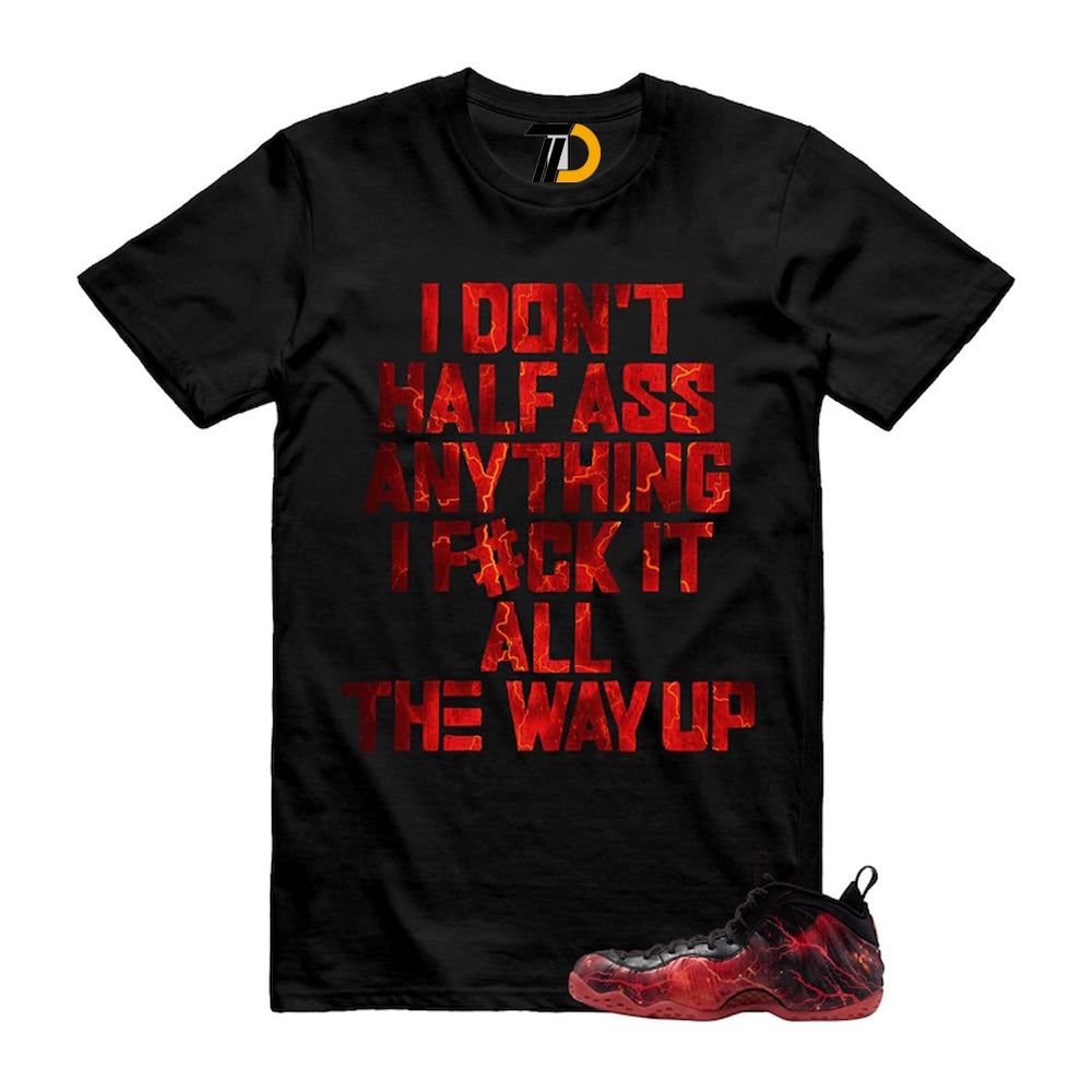 Foamposite One Stranger Black Bright Crimson Off Noir Red Lightning Stormy Air Shirt To Match Half Streetwear T-Shirt 2026