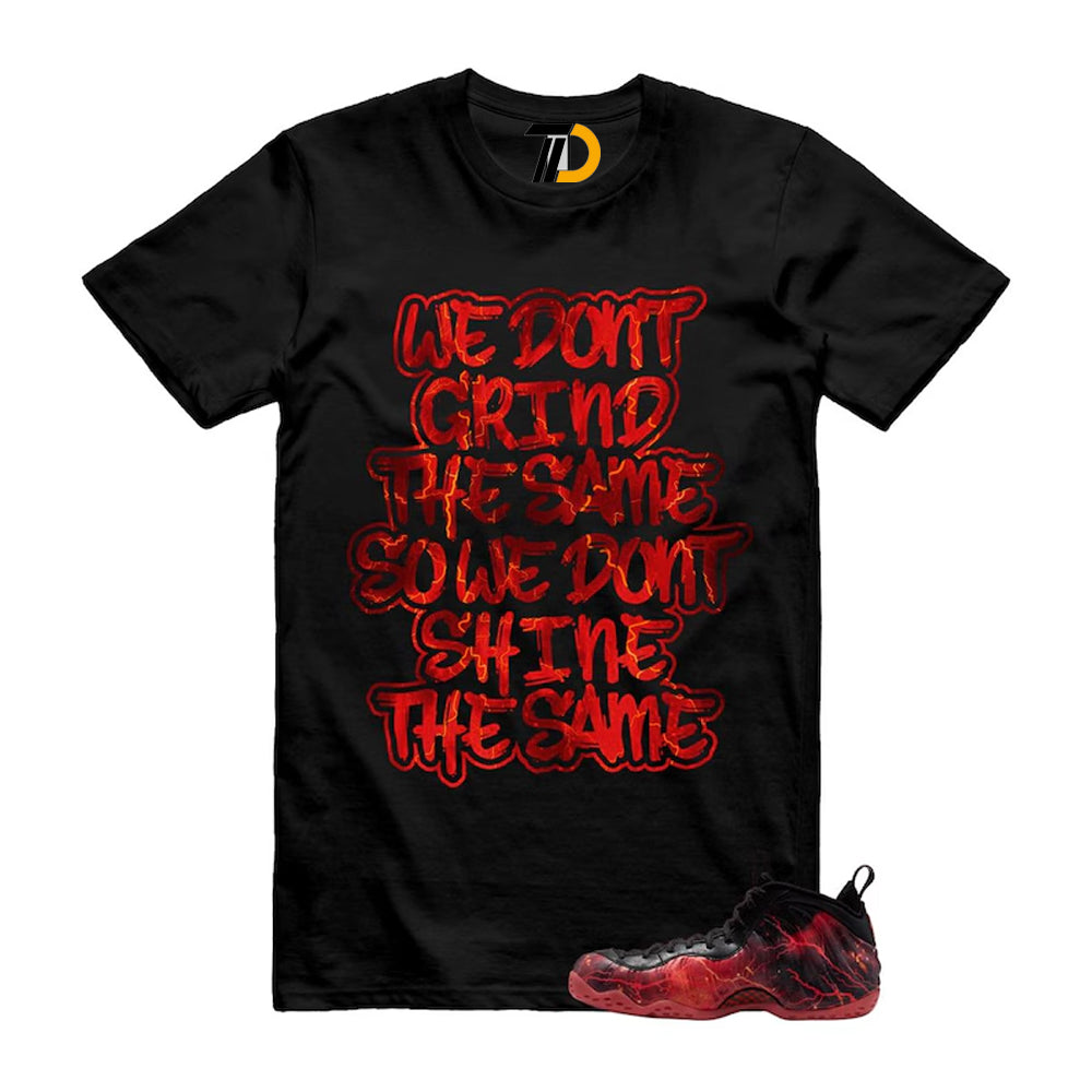 Foamposite One Stranger Black Bright Crimson Off Noir Red Lightning Stormy Air Shirt To Match Grind Streetwear T-Shirt 2026