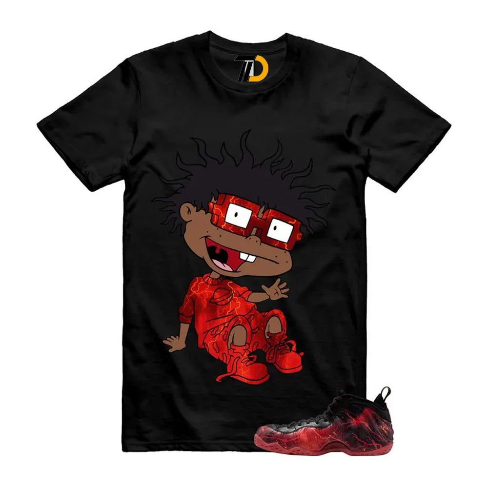 Foamposite One Stranger Black Bright Crimson Off Noir Red Lightning Stormy Air Shirt To Match Finster Streetwear T-Shirt 2026