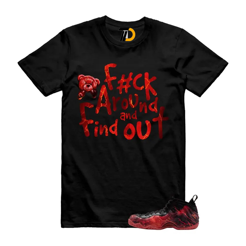 Foamposite One Stranger Black Bright Crimson Off Noir Red Lightning Stormy Air Shirt To Match Fck Streetwear T-Shirt 2026