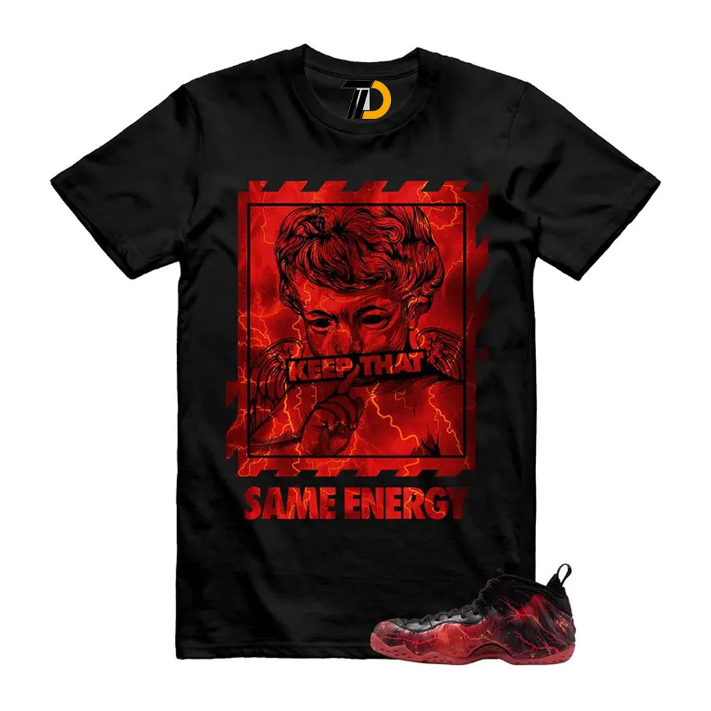 Foamposite One Stranger Black Bright Crimson Off Noir Red Lightning Stormy Air Shirt To Match Energy Streetwear T-Shirt 2026