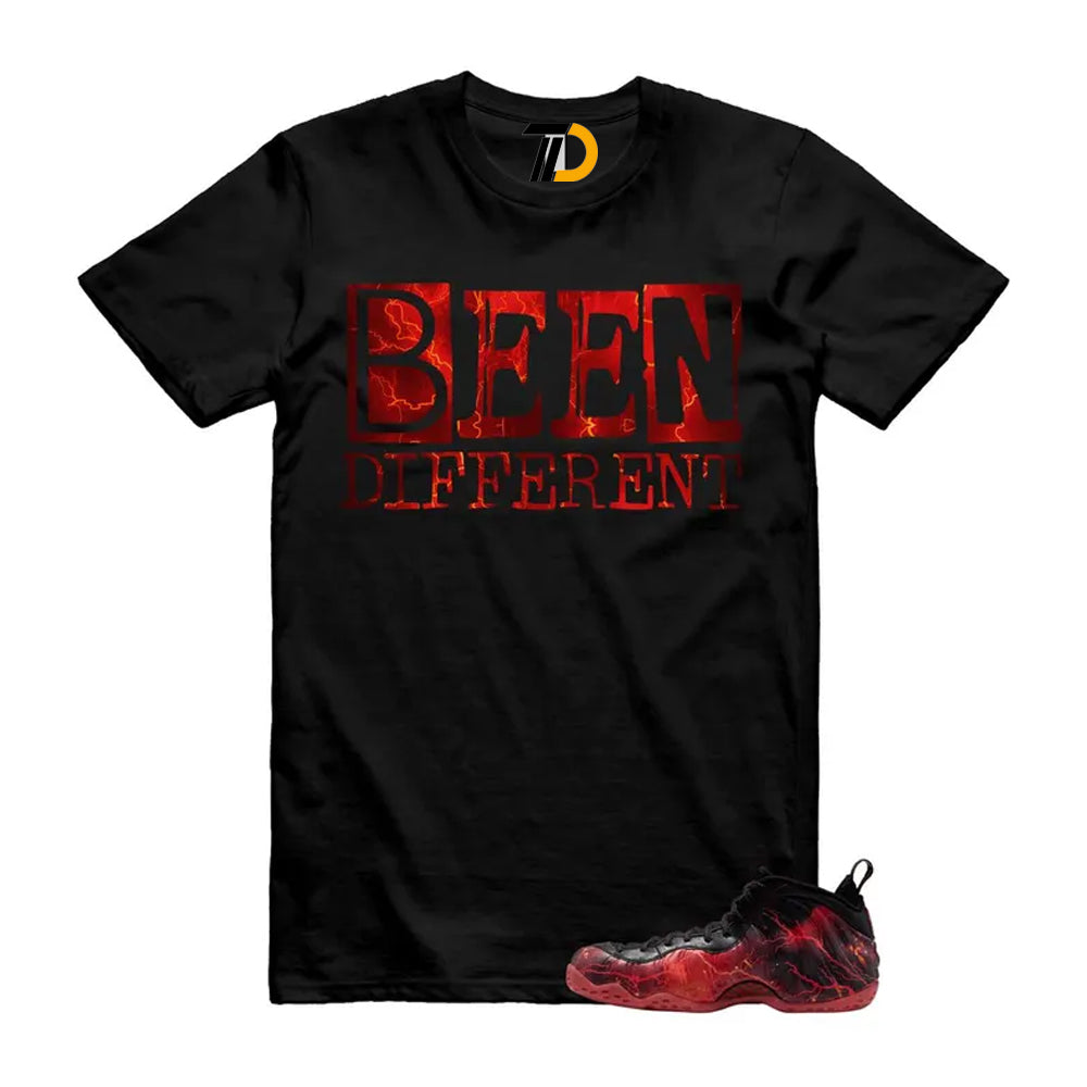 Foamposite One Stranger Black Bright Crimson Off Noir Red Lightning Stormy Air Shirt To Match Been Different Streetwear T-Shirt 2026