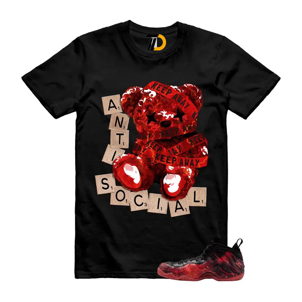 Foamposite One Stranger Black Bright Crimson Off Noir Red Lightning Stormy Air Shirt To Match Anti Social Streetwear T-Shirt 2026