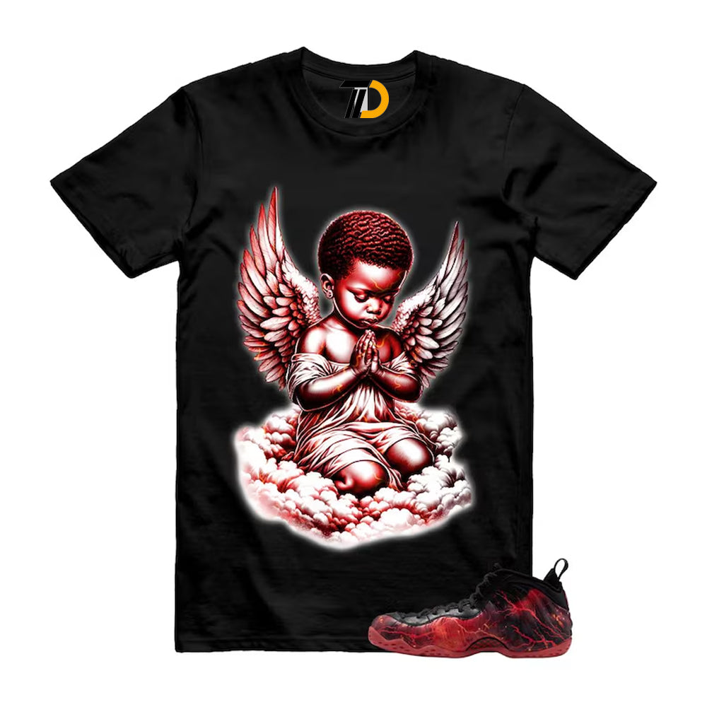 Foamposite One Stranger Black Bright Crimson Off Noir Red Lightning Stormy Air Shirt To Match Angel Streetwear T-Shirt 2026