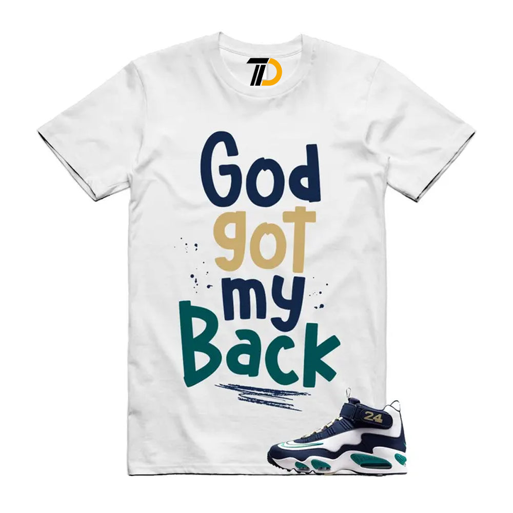 Air Griffey Max 1 Fresh Water Midnight Navy White Team Gold HBCU Swingman Classic Shirt To Match God Got My Back Streetwear T-Shirt 2026