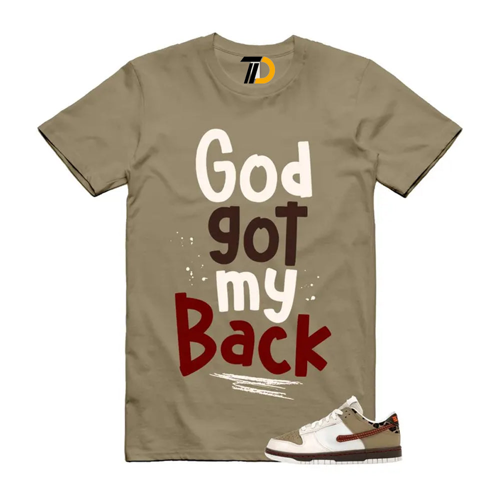 Dunk Khaki Team Red Pearl White Baroque Brown Low Shirt To Match God Got My Back Streetwear T-Shirt 2025
