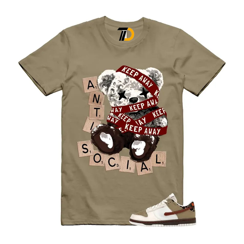 Dunk Khaki Team Red Pearl White Baroque Brown Low Shirt To Match Anti Social Streetwear T-Shirt 2025