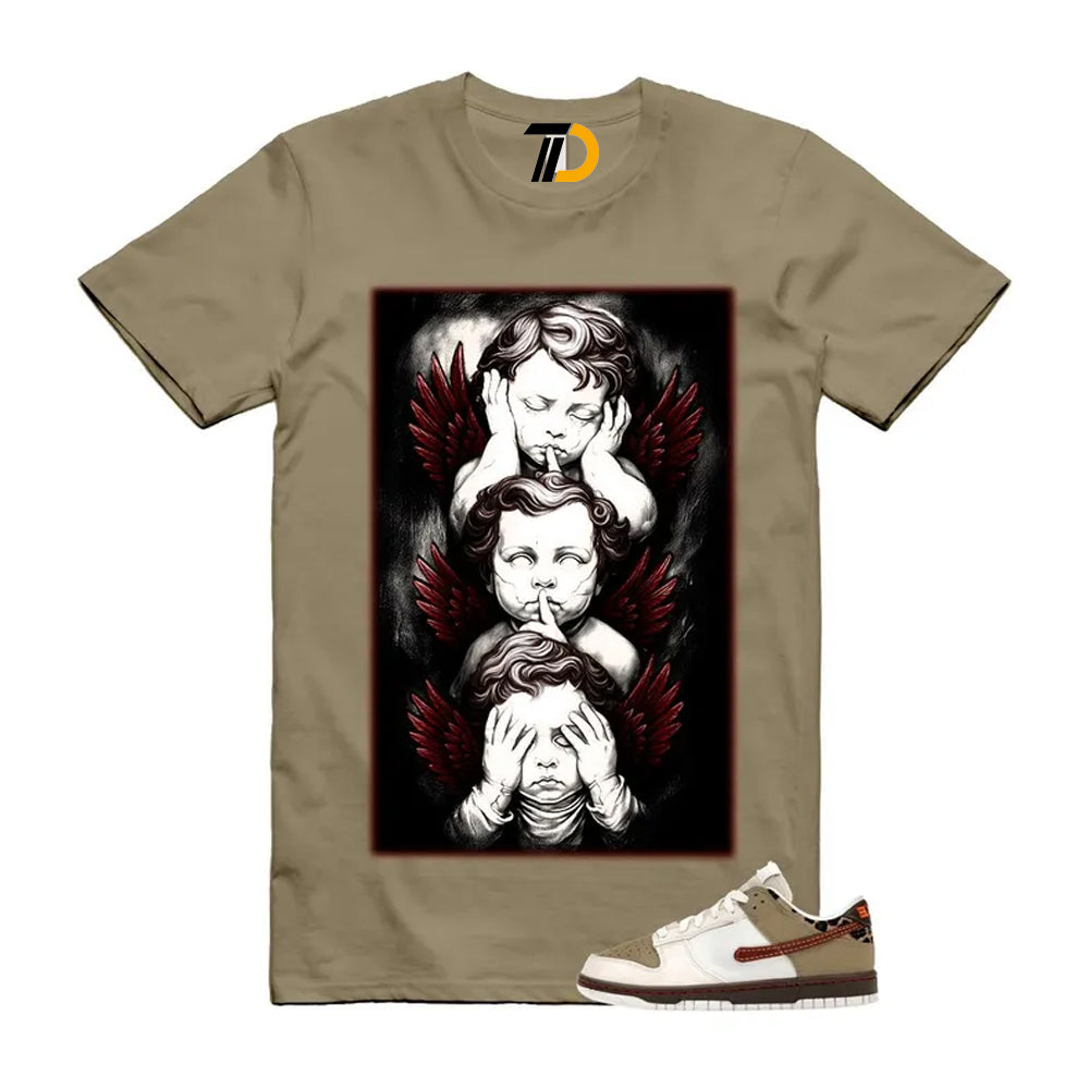 Dunk Khaki Team Red Pearl White Baroque Brown Low Shirt To Match No Evil Streetwear T-Shirt 2025
