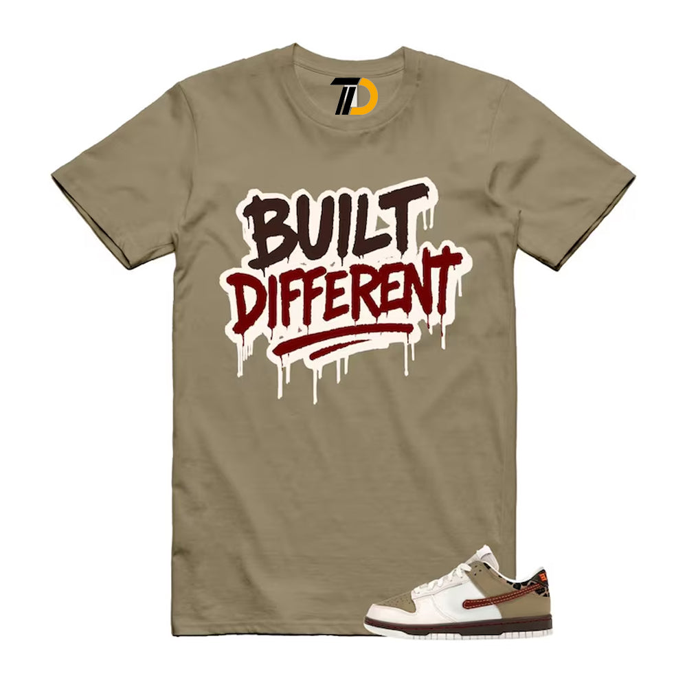 Dunk Khaki Team Red Pearl White Baroque Brown Low Shirt To Match Built Different Streetwear T-Shirt 2025